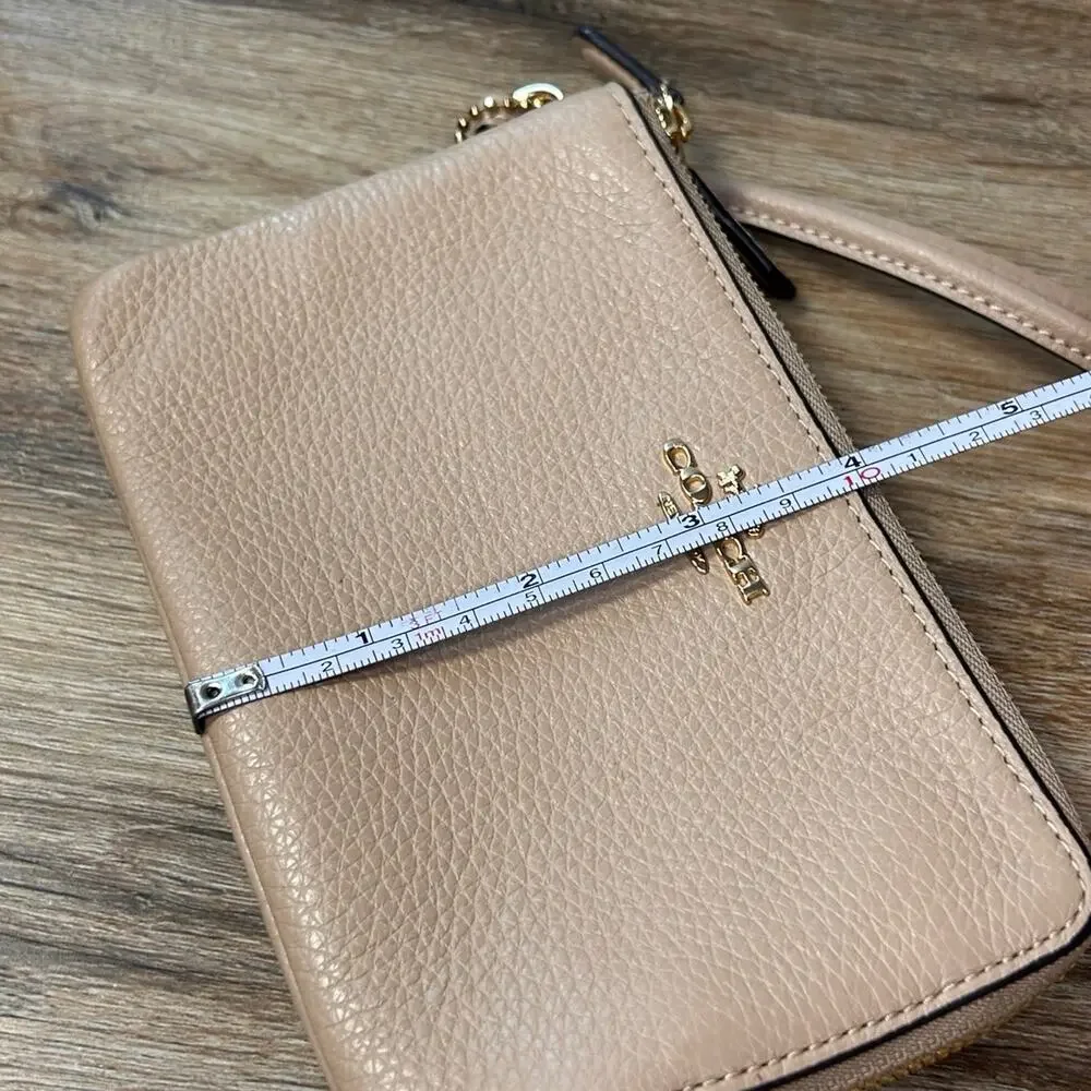Coach Double Zip Leather Wristlet